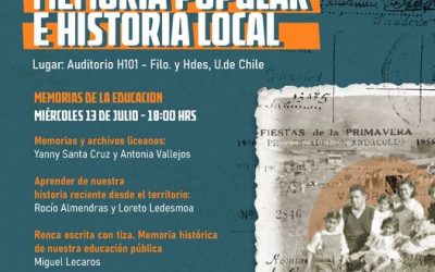 Memorias de Chuchunco se presenta en Seminario sobre “Memoria Popular e Historia Local”